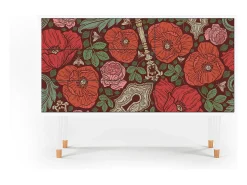 Aparador - 115х84х41 cm - S3 - Poppy Garden, Blanco