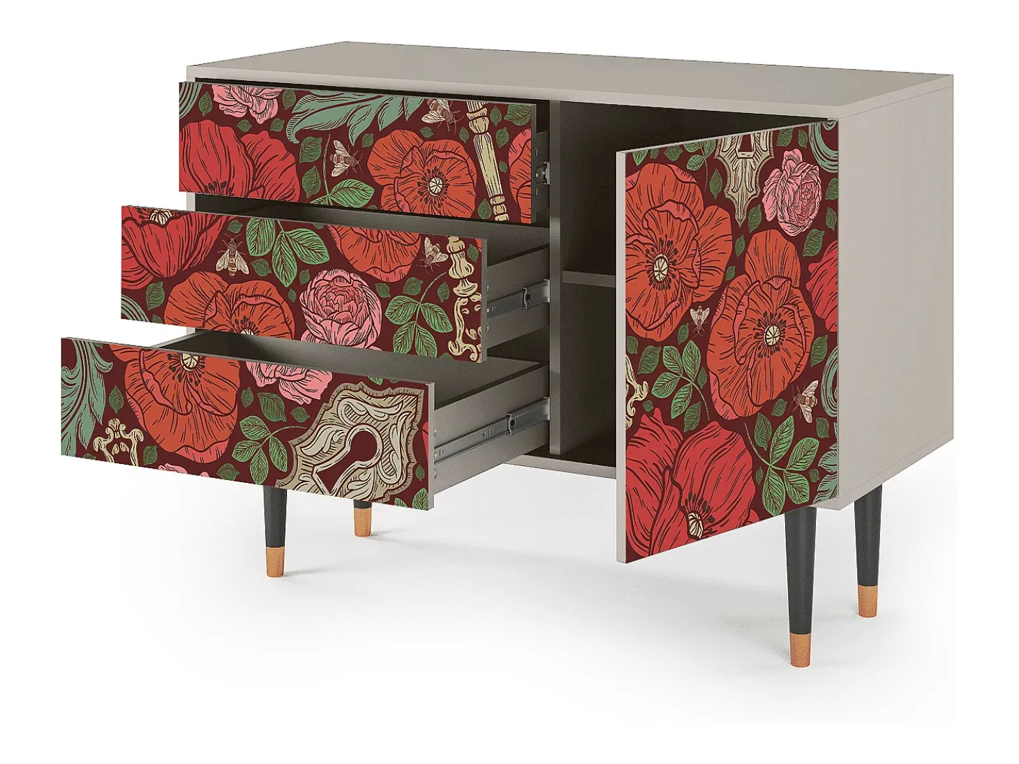 Aparador - 115х84х41 cm - S3 - Poppy Garden, Arena