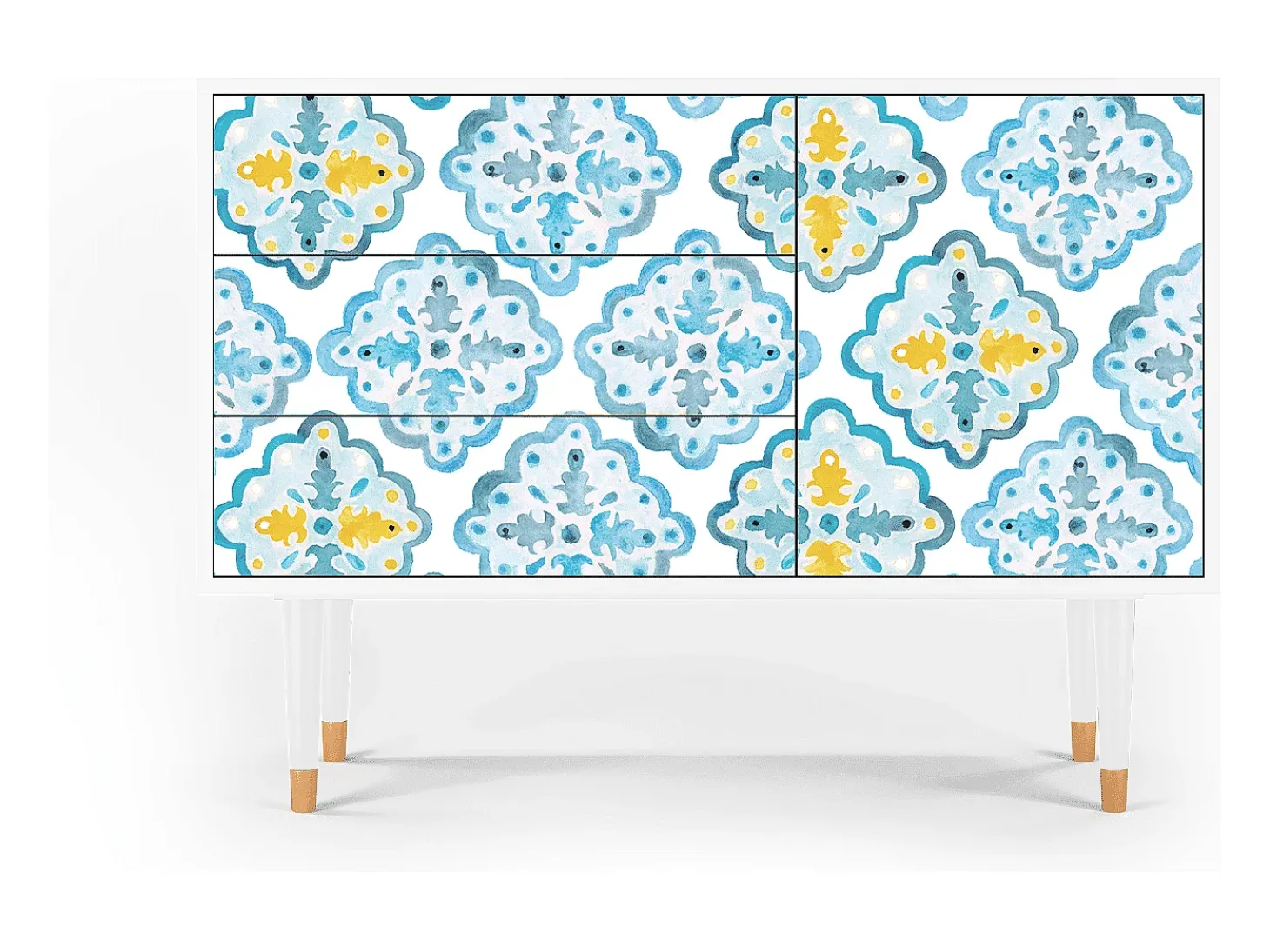 Aparador - 115х84х41 cm - S3 - Portugese tiles, Blanco