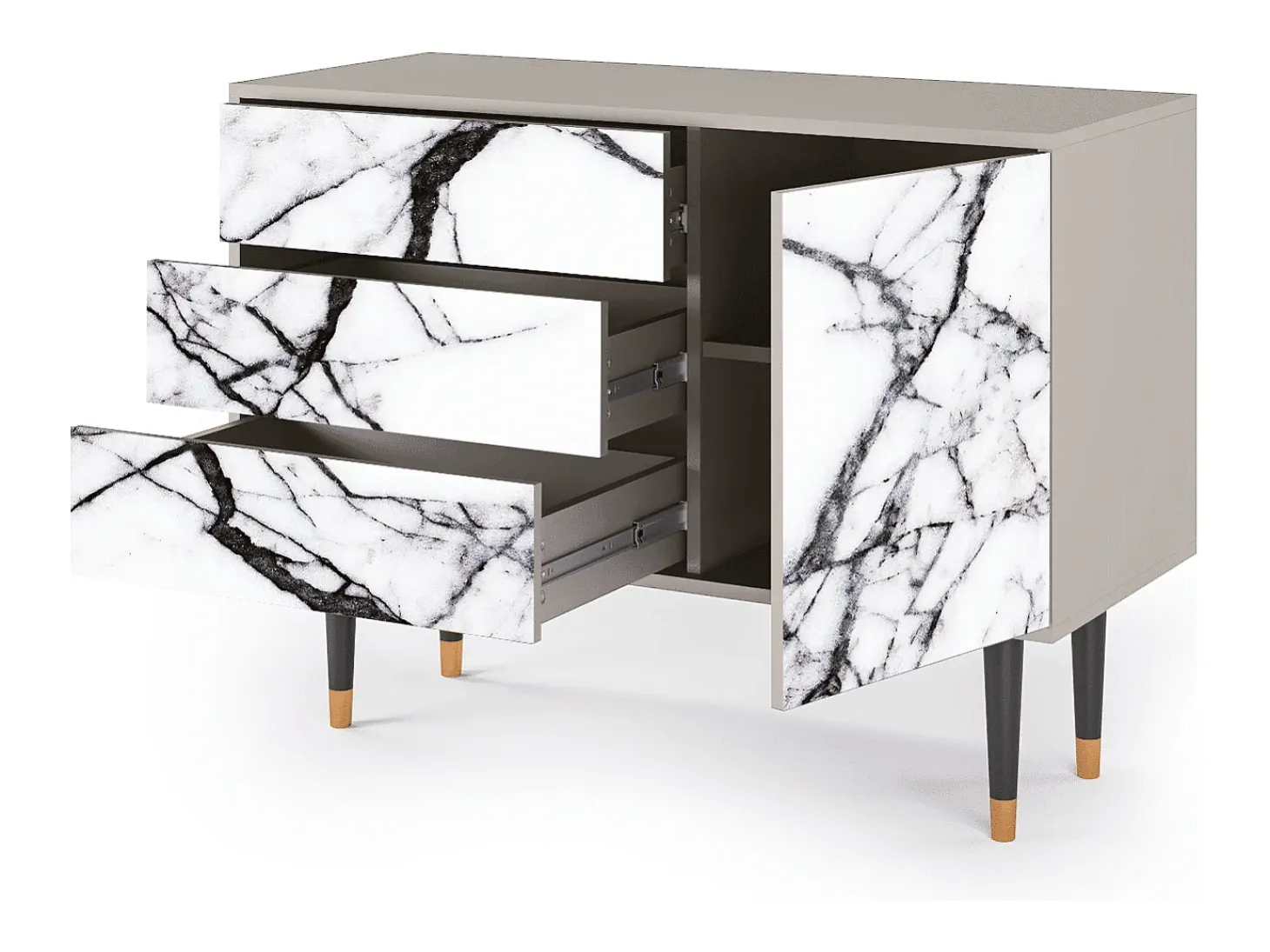 Aparador - 115х84х41 cm - S3 - Raven Marble, Arena