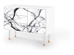 Aparador - 115х84х41 cm - S3 - Raven Marble, Blanco