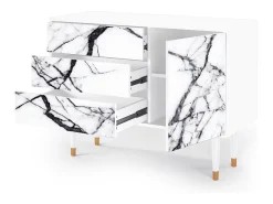 Aparador - 115х84х41 cm - S3 - Raven Marble, Blanco