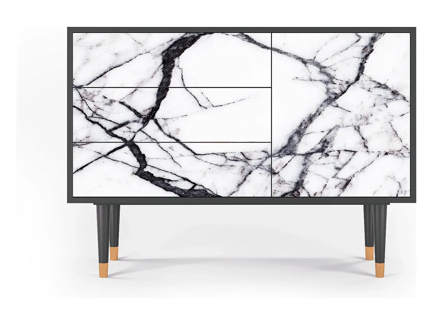 Aparador - 115х84х41 cm - S3 - Raven Marble, Antracita