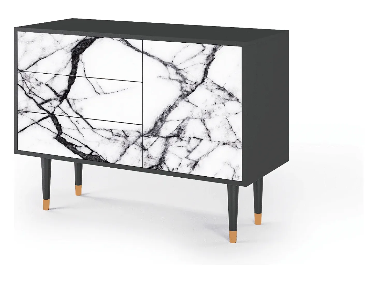 Aparador - 115х84х41 cm - S3 - Raven Marble, Antracita