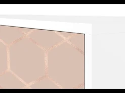 Aparador - 115х84х41 cm - S3 - Rose Honeycomb, Blanco