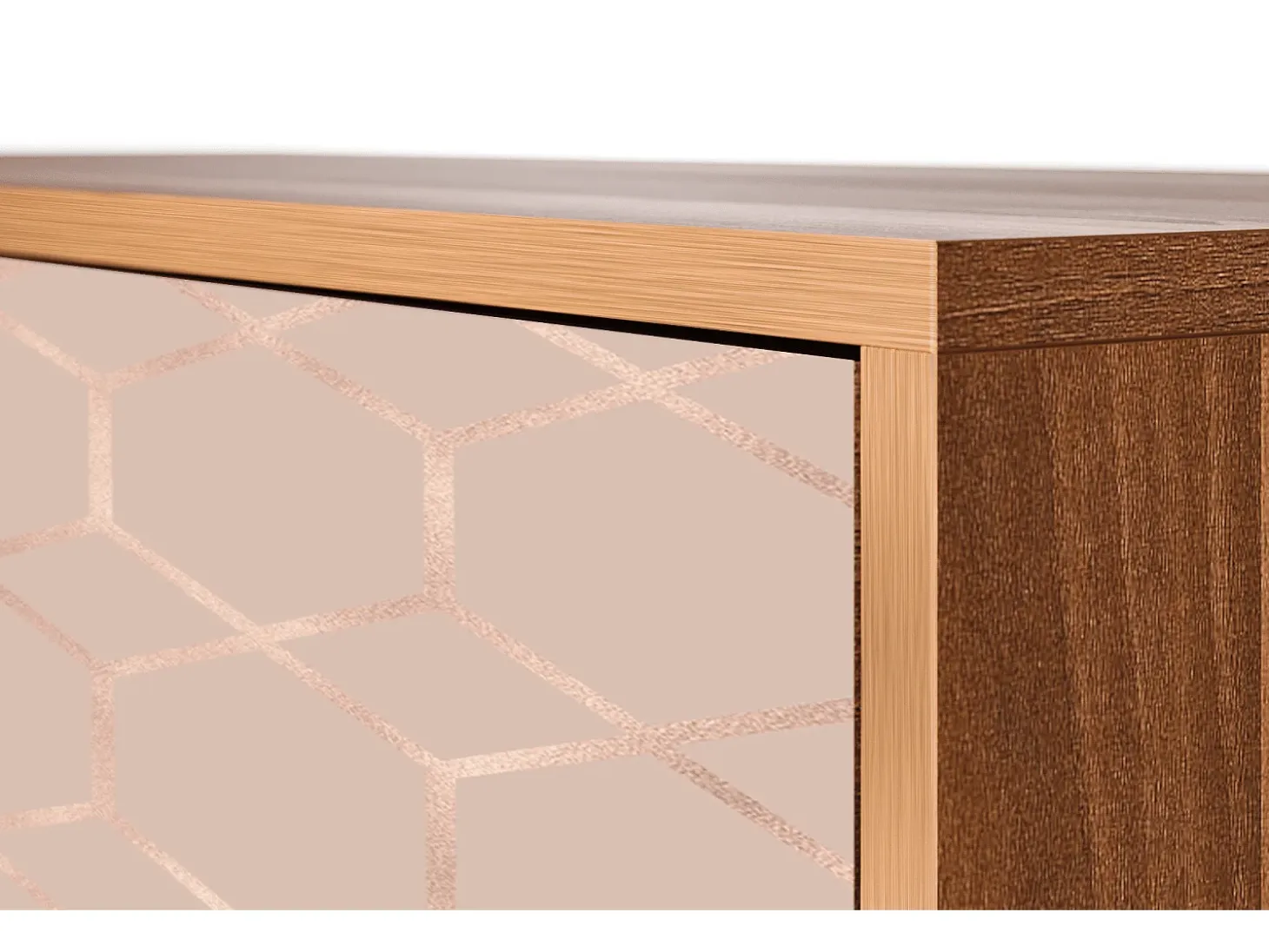 Aparador - 115х84х41 cm - S3 - Rose Honeycomb, Nogal