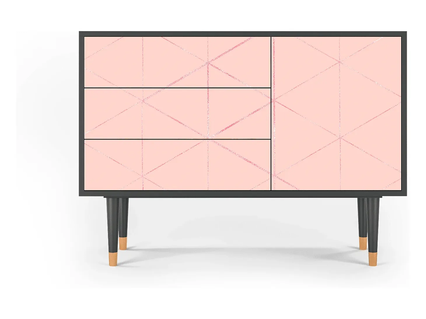 Aparador - 115х84х41 cm - S3 - Rose Quartz, Antracita