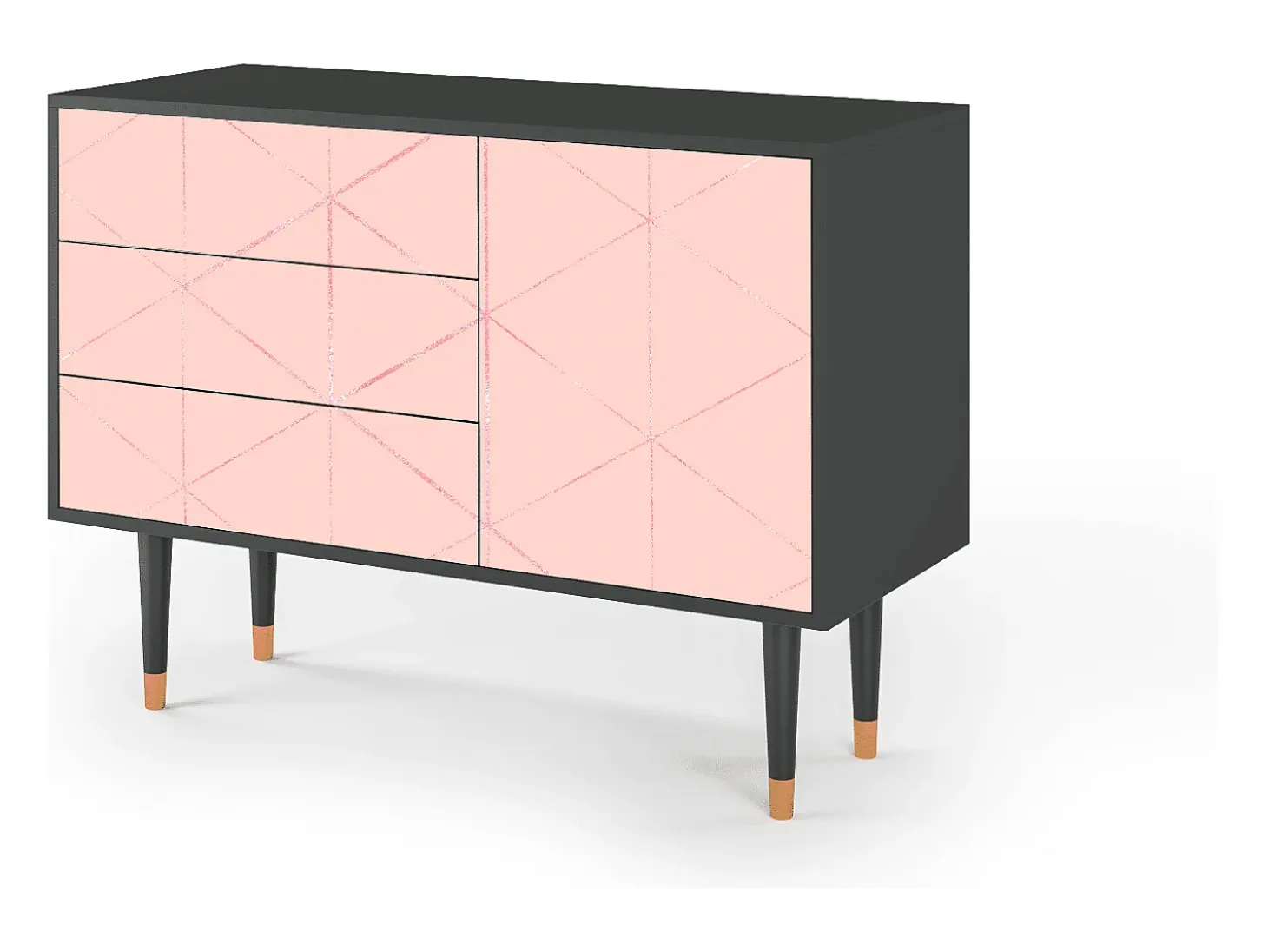 Aparador - 115х84х41 cm - S3 - Rose Quartz, Antracita