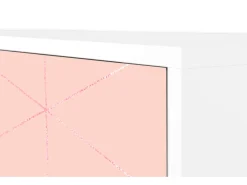 Aparador - 115х84х41 cm - S3 - Rose Quartz, Blanco