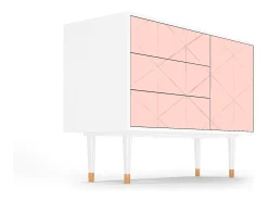 Aparador - 115х84х41 cm - S3 - Rose Quartz, Blanco
