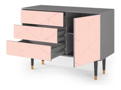 Aparador - 115х84х41 cm - S3 - Rose Quartz, Gris