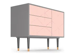 Aparador - 115х84х41 cm - S3 - Rose Quartz, Gris