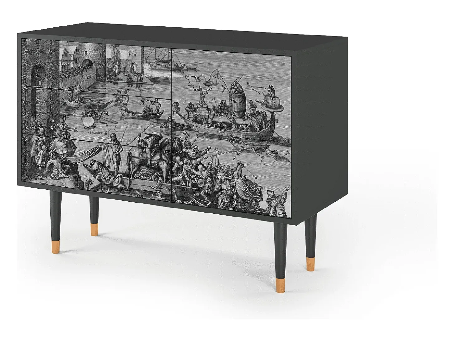 Aparador - 115х84х41 cm - S3 - Saint Martin, Antracita