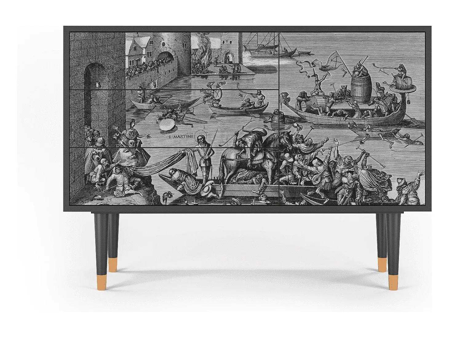 Aparador - 115х84х41 cm - S3 - Saint Martin, Antracita