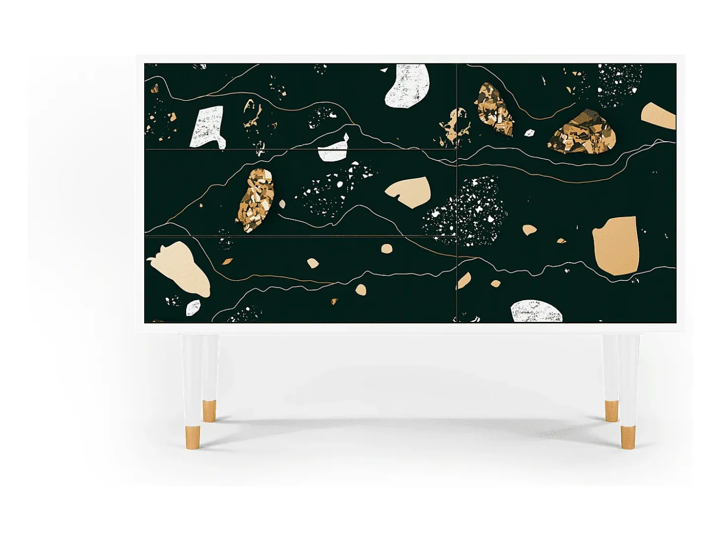 Aparador - 115х84х41 cm - S3 - Space Rocks, Blanco