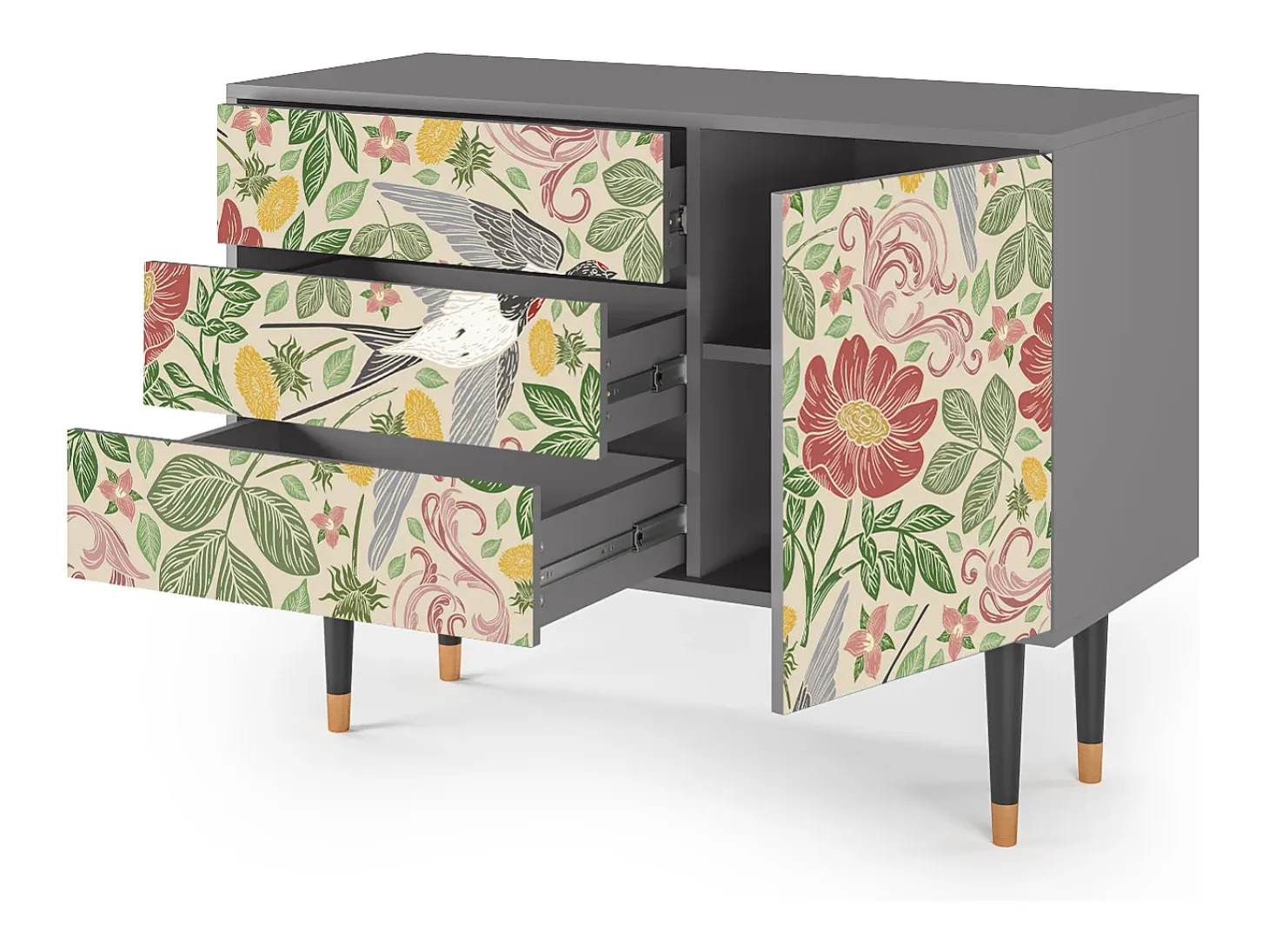 Aparador - 115х84х41 cm - S3 - Spring Swallow, Gris