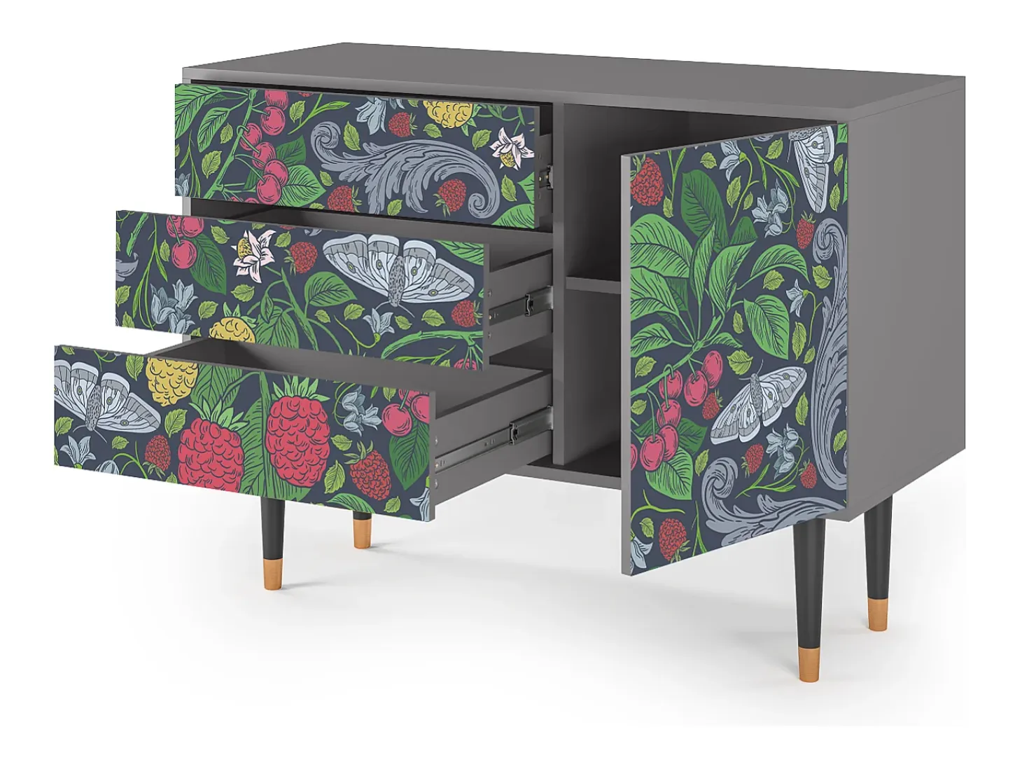 Aparador - 115х84х41 cm - S3 - Summer Berries, Gris