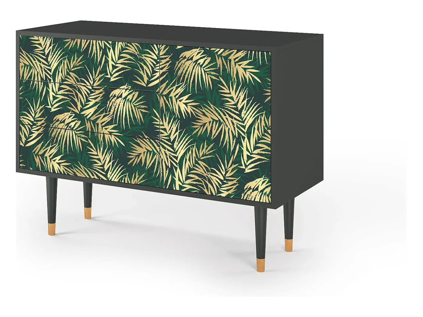 Aparador - 115х84х41 cm - S3 - Sunny Palm Tree, Antracita
