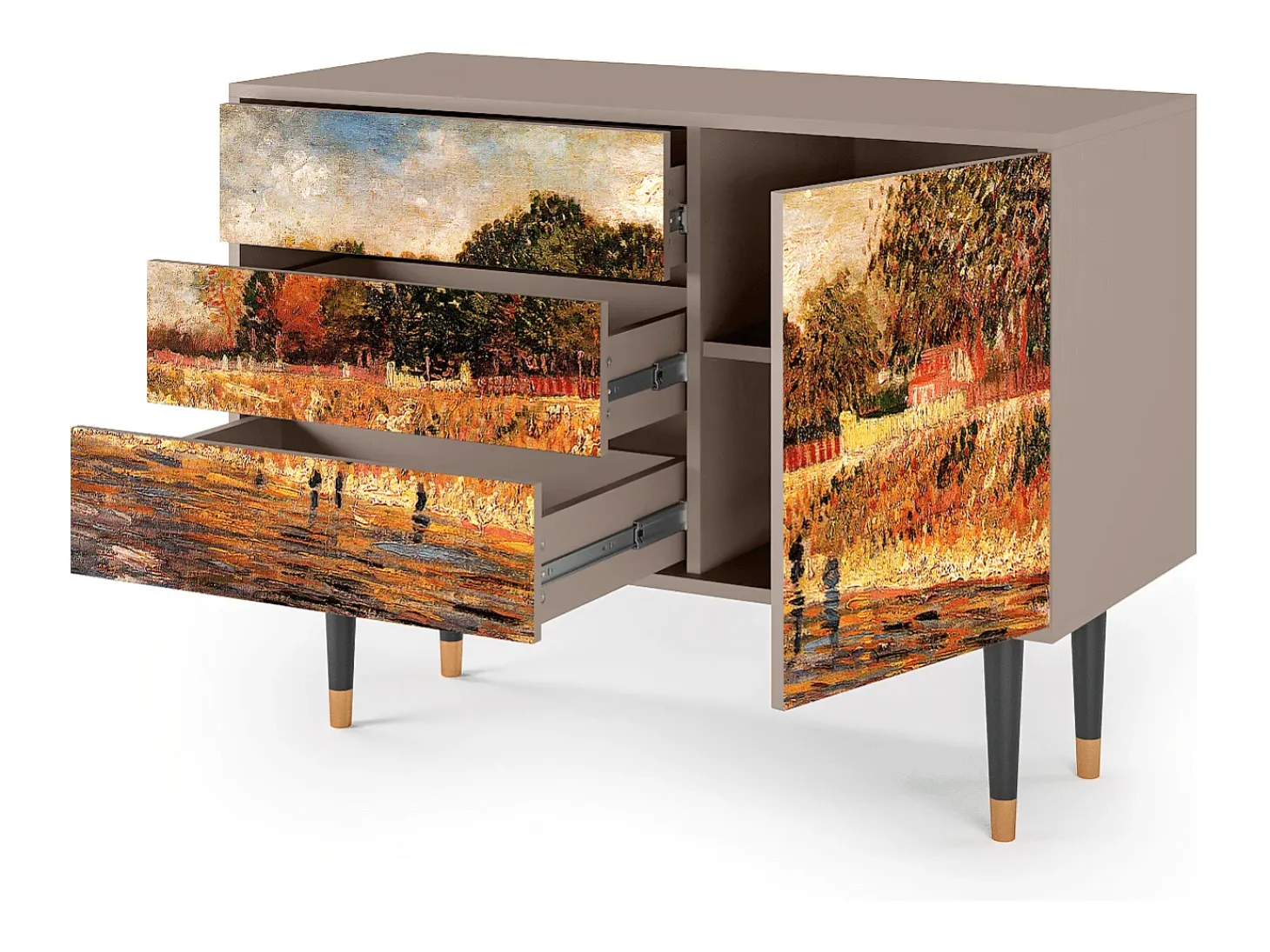 Aparador - 115х84х41 cm - S3 - The Banks, Latte