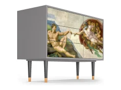 Aparador - 115х84х41 cm - S3 - The Creation of Adam, Gris