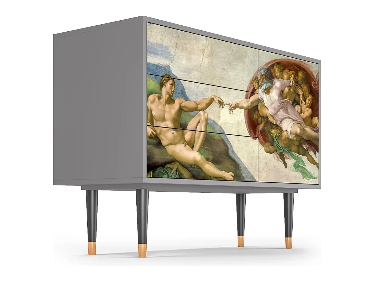 Aparador - 115х84х41 cm - S3 - The Creation of Adam, Gris