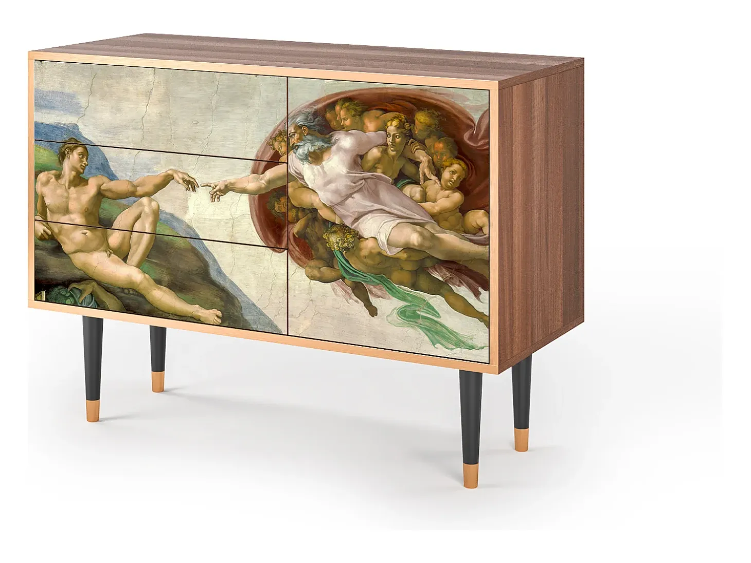 Aparador - 115х84х41 cm - S3 - The Creation of Adam, Nogal