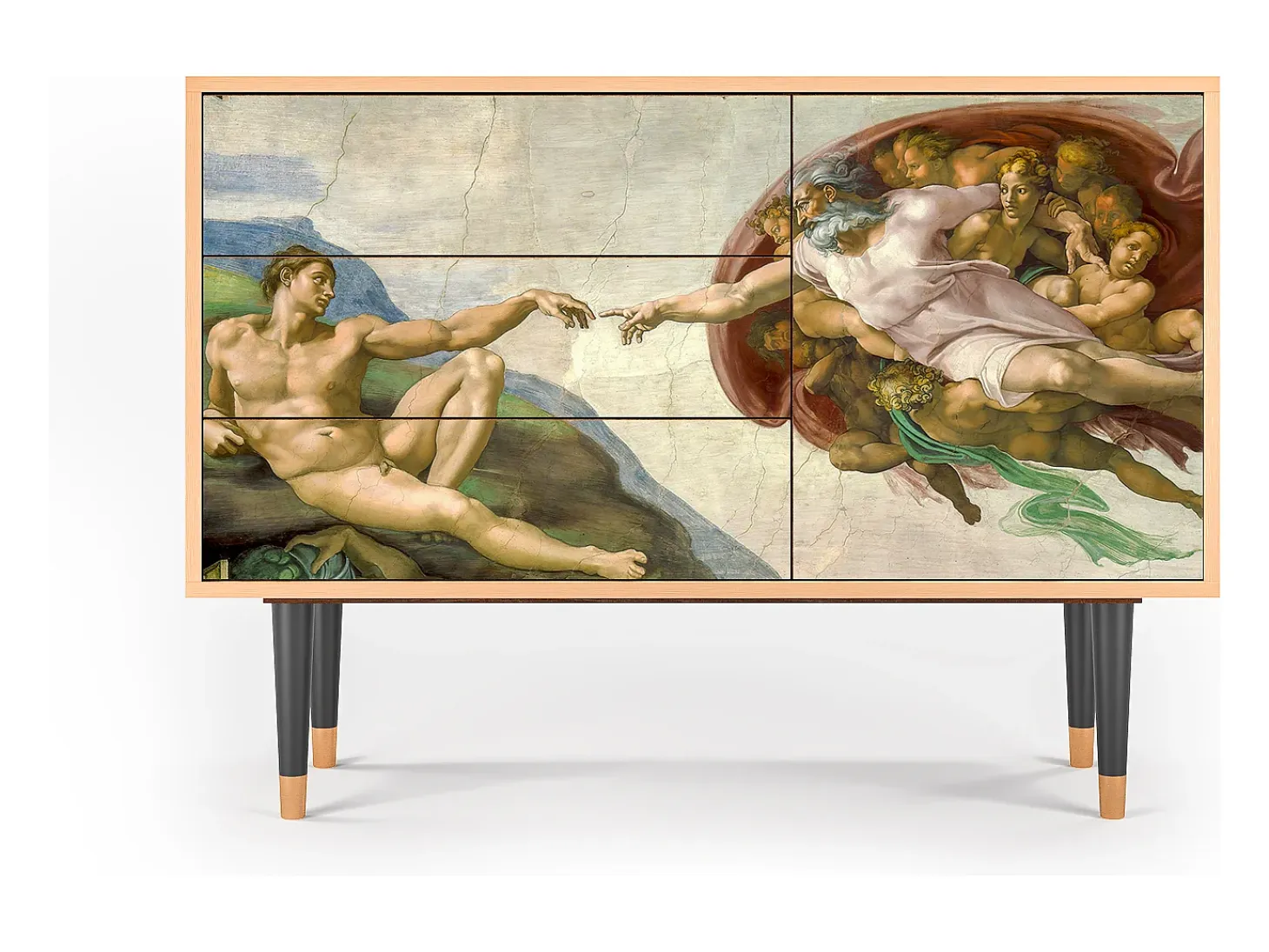 Aparador - 115х84х41 cm - S3 - The Creation of Adam, Nogal
