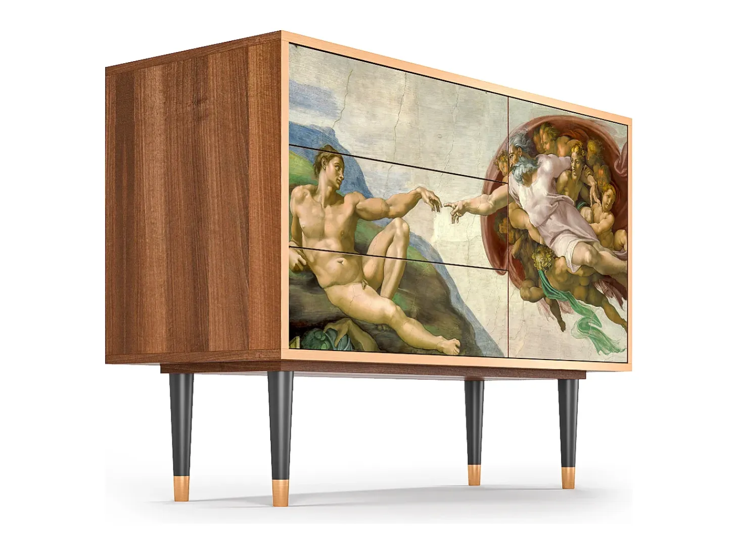 Aparador - 115х84х41 cm - S3 - The Creation of Adam, Nogal