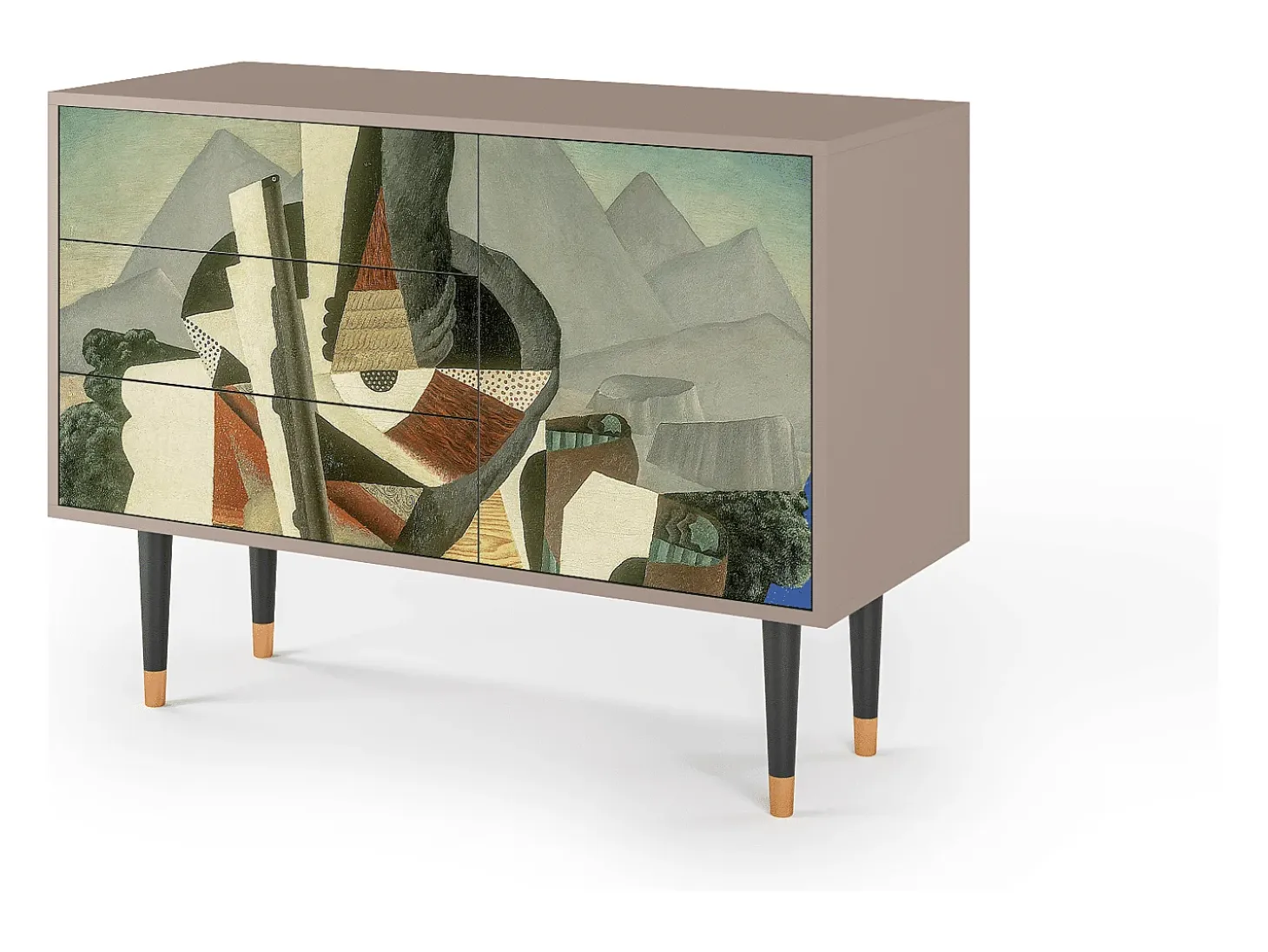 Aparador - 115х84х41 cm - S3 - The Cubist Paintings , Latte