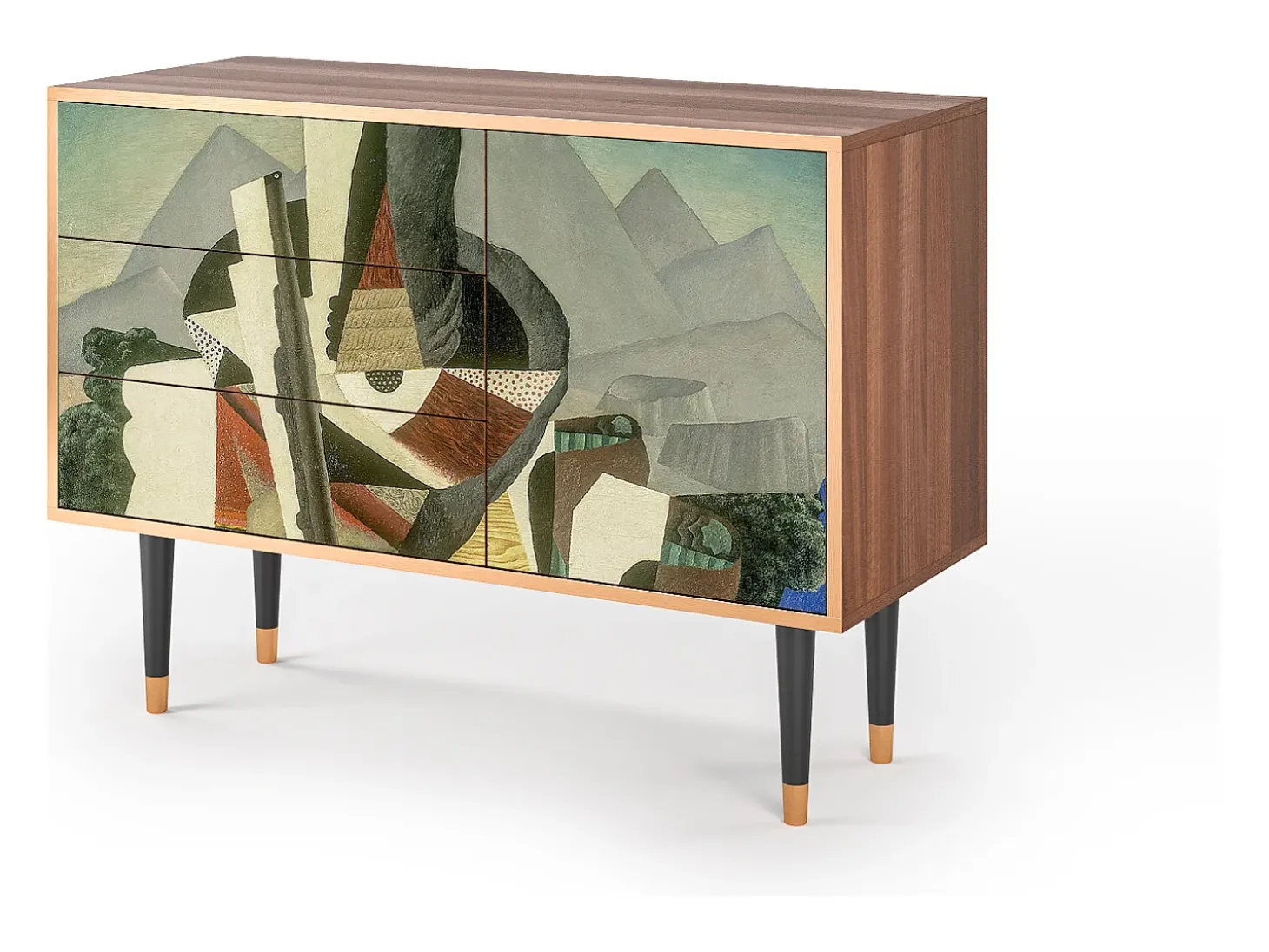 Aparador - 115х84х41 cm - S3 - The Cubist Paintings , Nogal