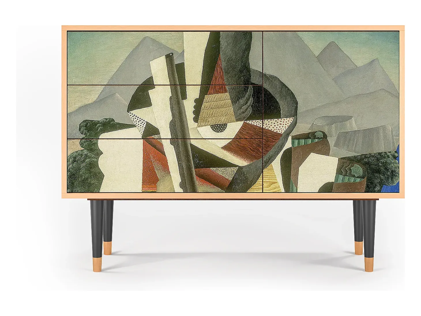 Aparador - 115х84х41 cm - S3 - The Cubist Paintings , Nogal