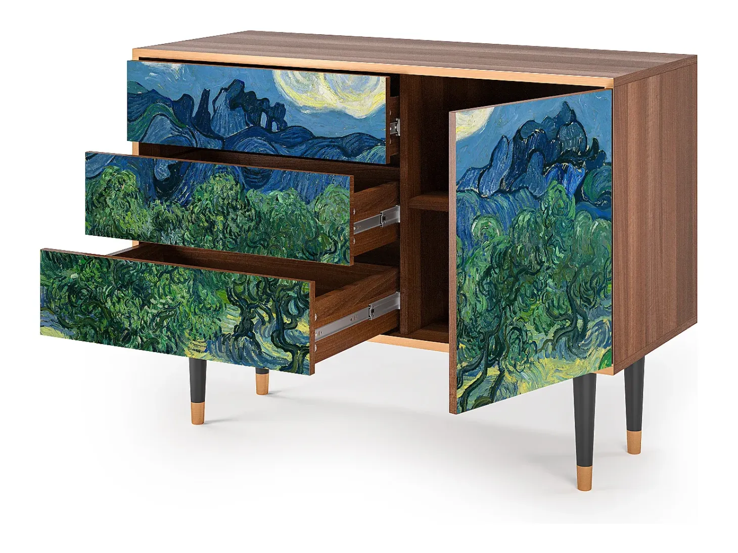 Aparador - 115х84х41 cm - S3 - The Oil Trees, Nogal