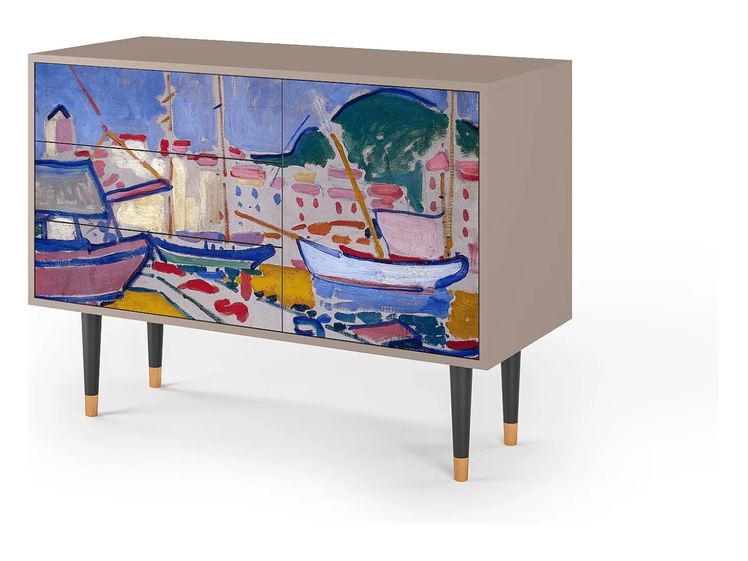 Aparador - 115х84х41 cm - S3 - The Port of Collioure , Latte