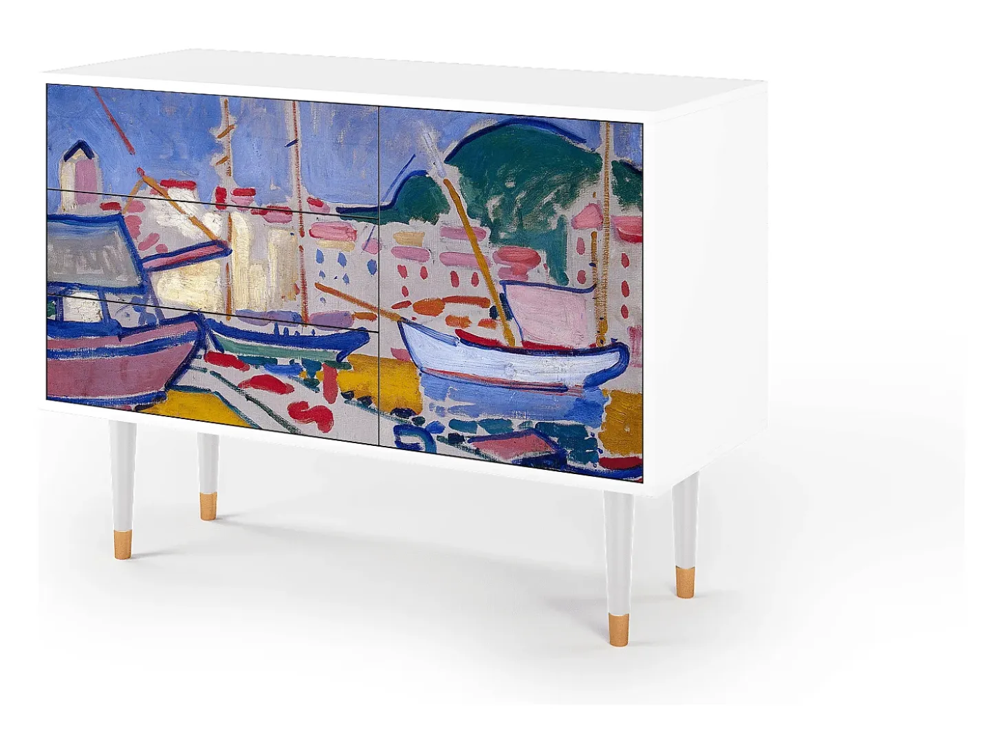 Aparador - 115х84х41 cm - S3 - The Port of Collioure , Blanco