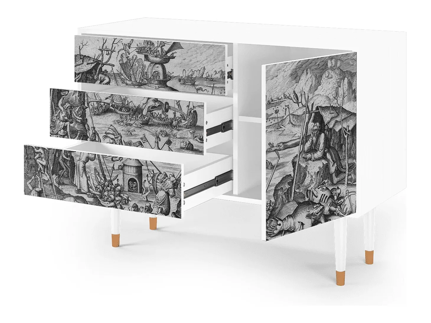 Aparador - 115х84х41 cm - S3 - The Temptation, Blanco