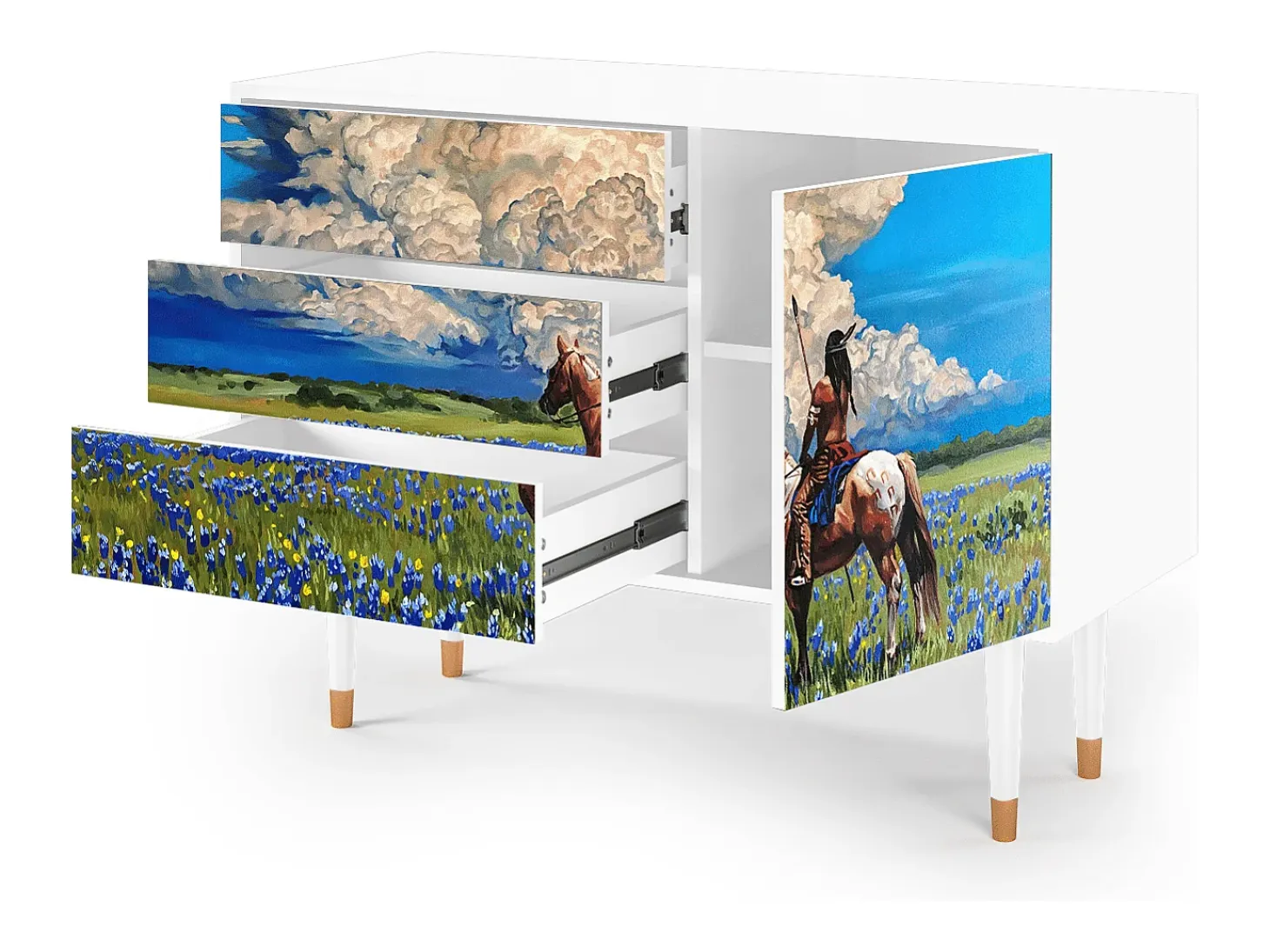 Aparador - 115х84х41 cm - S3 - Thunderheads by Dean, Blanco