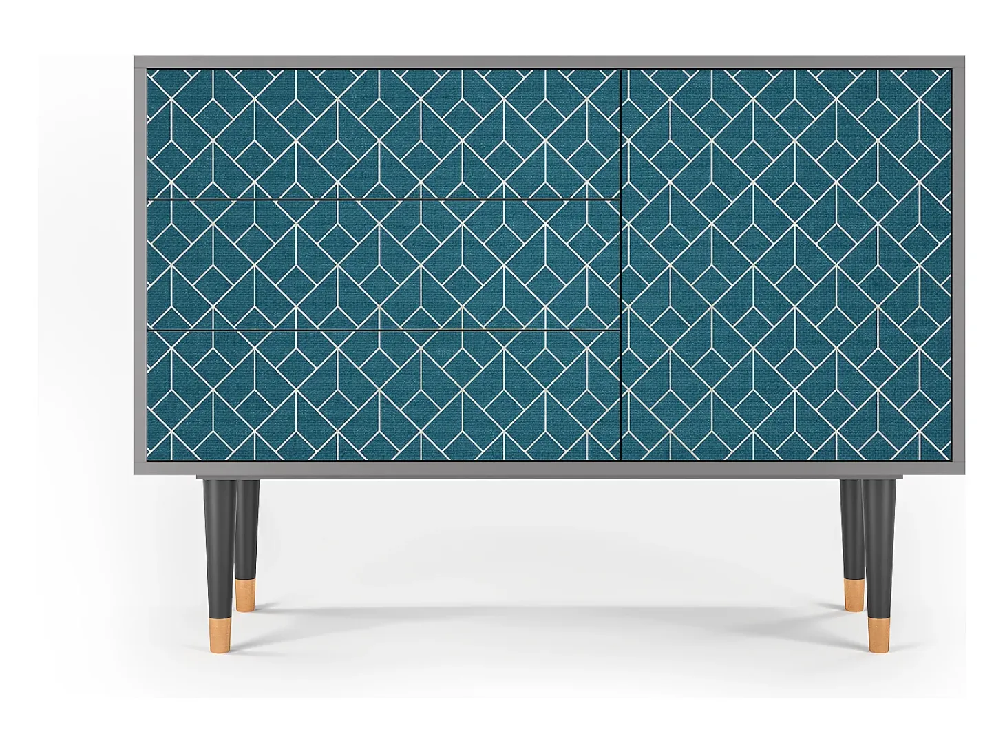 Aparador - 115х84х41 cm - S3 - Turquoise Geometry, Gris