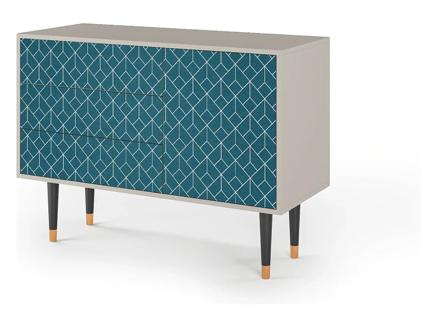 Aparador - 115х84х41 cm - S3 - Turquoise Geometry, Arena