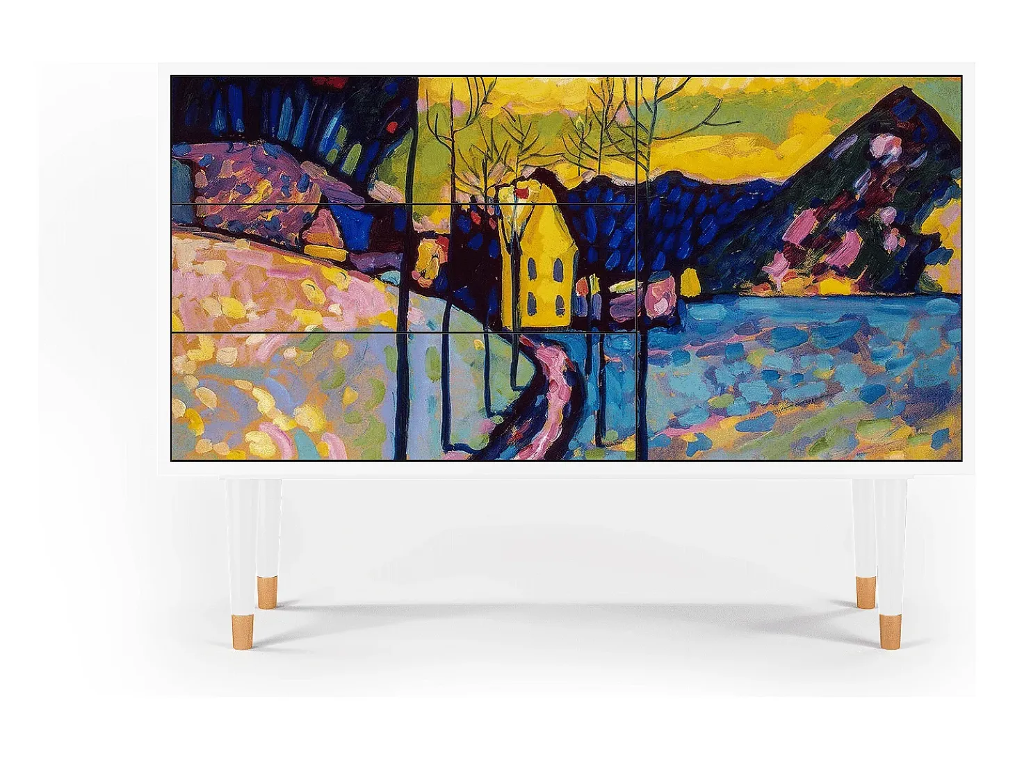 Aparador - 115х84х41 cm - S3 - Winter Landscape, Blanco