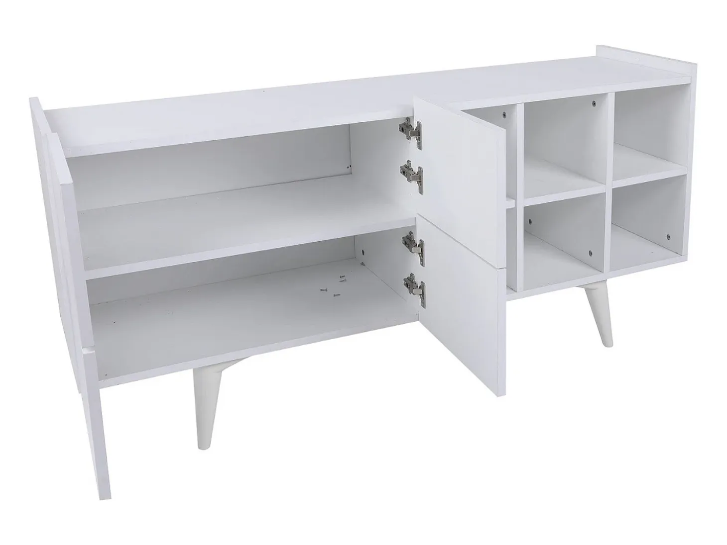 Aparador – 150cm x 42cm x 71cm – Blanco – Tablero de partículas con revestimiento de melamina
