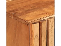 Aparador 3 piezas madera maciza acacia 60x34x75 cm