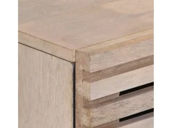 Aparador 2 piezas madera maciza de mango 60x34x75 cm