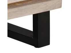 Aparador 2 piezas madera maciza de mango 60x34x75 cm