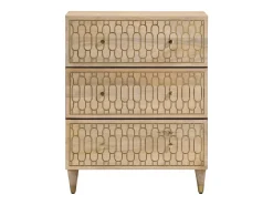 Aparador 2 piezas madera maciza de mango 60x33x75 cm
