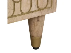 Aparador 3 piezas madera maciza de mango 60x33x75 cm