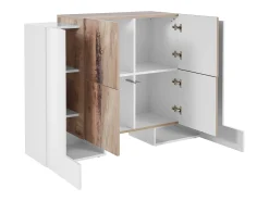 Aparador 6 puertas 130 cm vestíbulo salón diseño Pillon Vaux Acero
