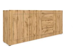 Aparador 3 puertas/3 cajones 200x40x83,5 cm Elios roble natural