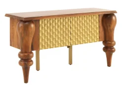 Aparador 2 puertas de madera de mango maciza con patas torneadas