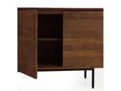 Aparador 4 puertas de madera maciza de mango y base metálica