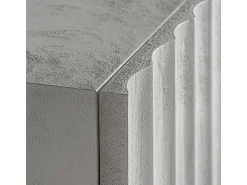 Aparador 4 puertas Klikey cemento blanco 180 cm
